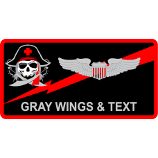 Image for 45 AES Pirate Skull Name Tag