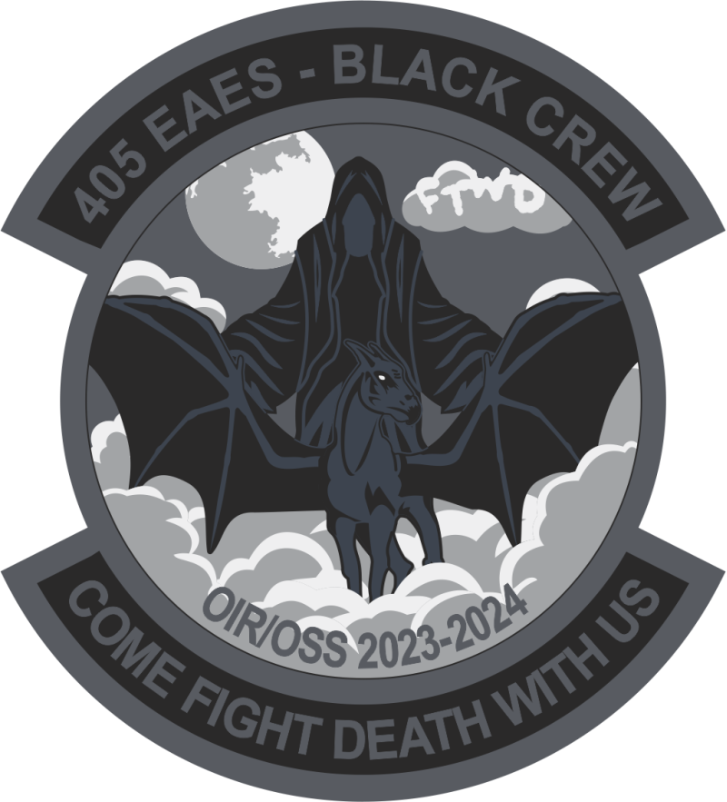 405 EAES Black Crew Sticker