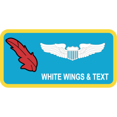 Image for 912 ARS LT Blue Red Feather Name Tag