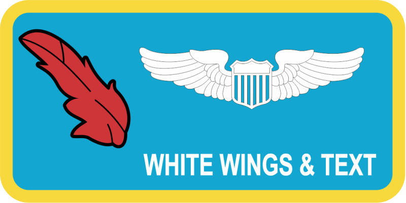 912 ARS LT Blue Red Feather Name Tag