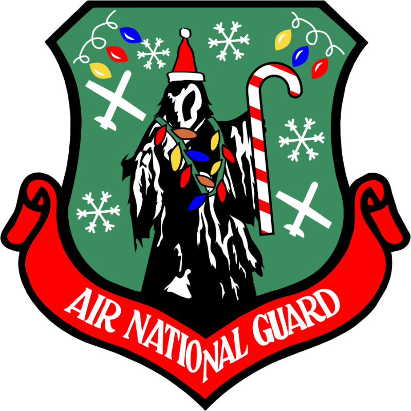 196 ATKS Holiday Reaper Green Background Patch