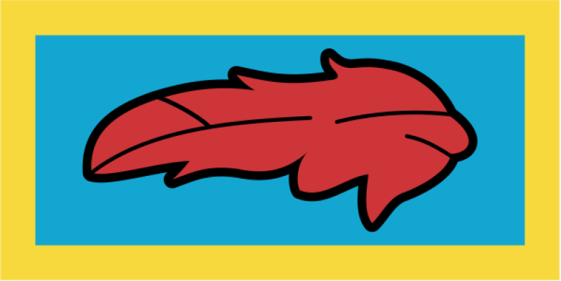 912 ARS LT Blue Red Feather Pocket Tab