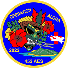 Image for 452 AES Operation Aloha 2022 Full Color Patch