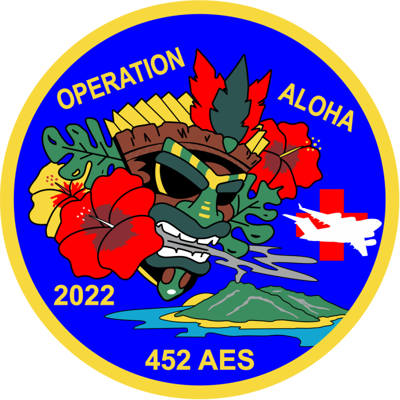 452 AES Operation Aloha 2022 Full Color Patch