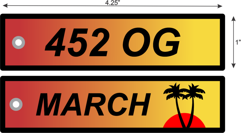 452 OG March Key Chain