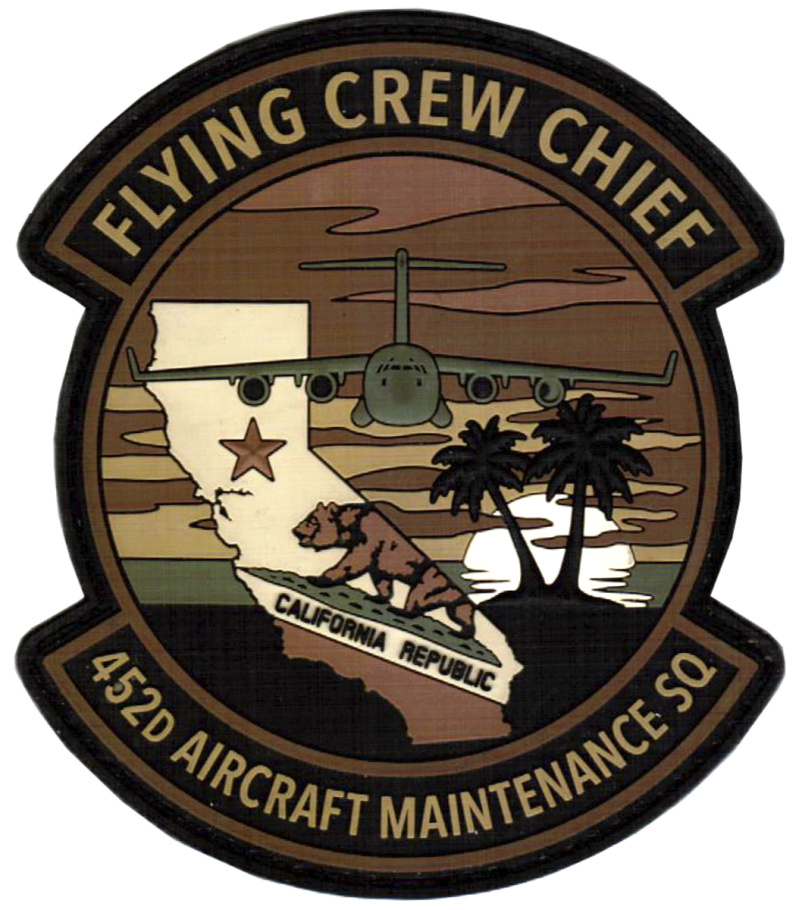452 AMXS Flying Crew Chief OCP PVC Patch 4"