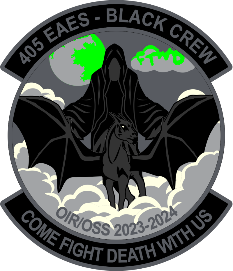 405 EAES Black Crew Patch