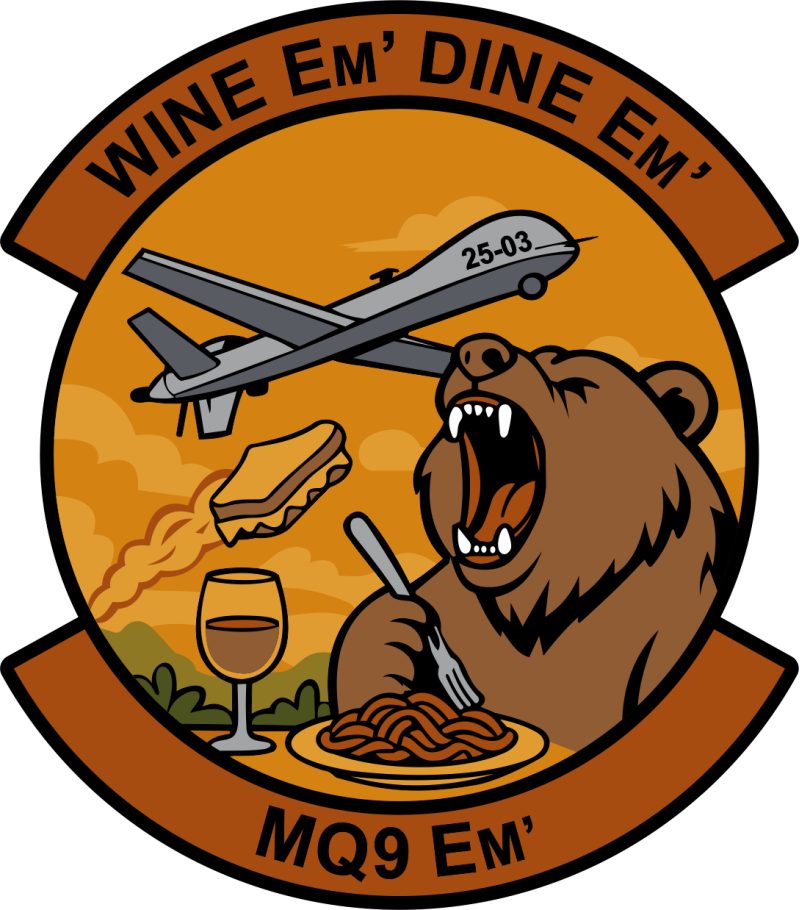 160 ATKS Wine Em' Dine Em' PVC Patch