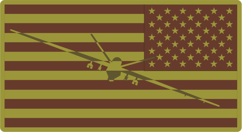 196 ATKS MQ-9 Reverse American Flag OCP Patch