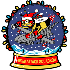 Image for 492 ATKS Christmas Riding Gray Sled Full Color Patch 2025