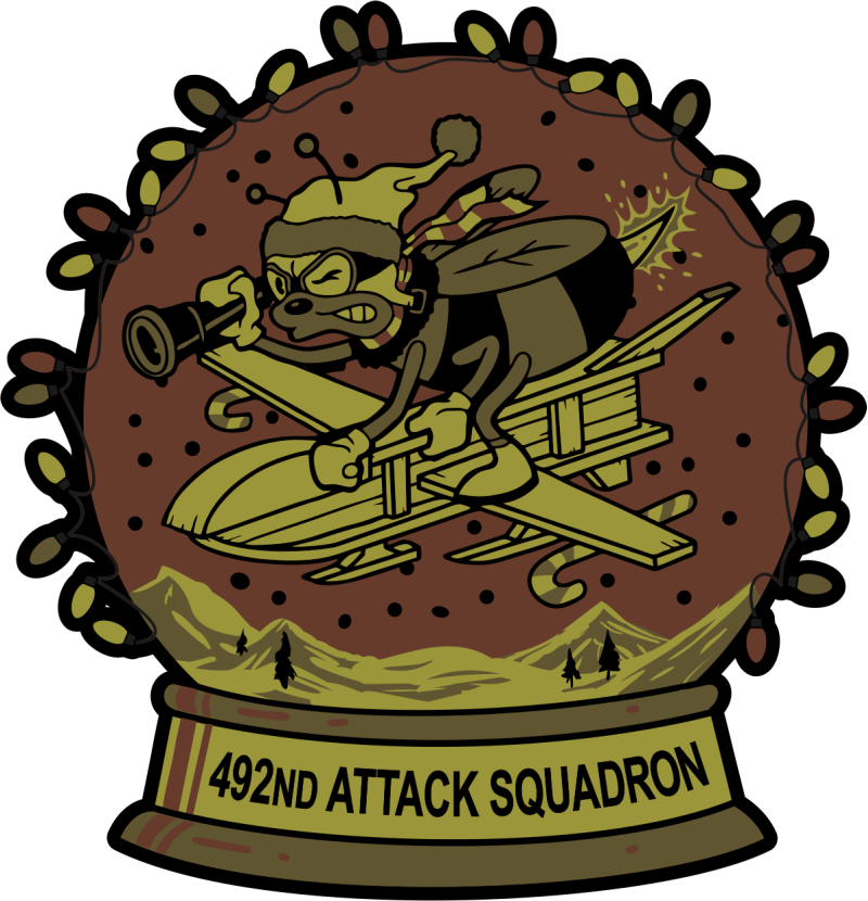 492 ATKS Christmas Riding Bagby Sled OCP Patch 2025