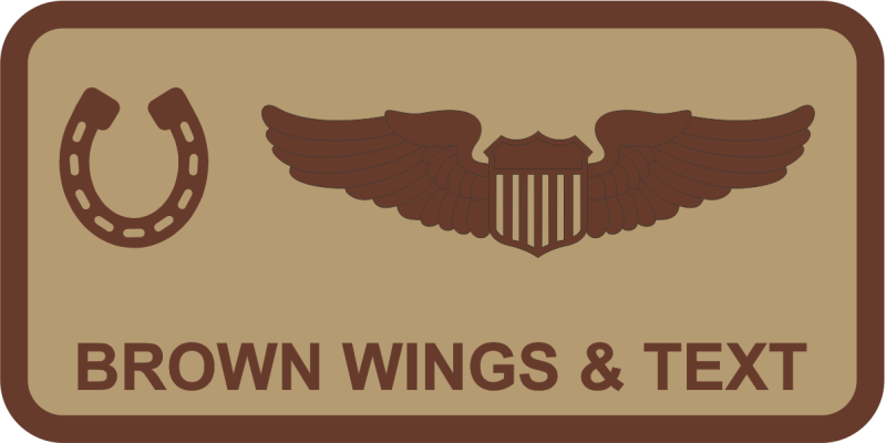 8 AS Horseshoe Desert Name Tag