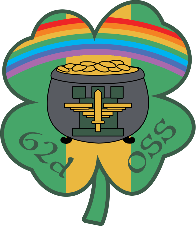 62 OSS Four Leaf Clover Full Color Patch