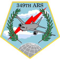 Image for 349 ARS KC-46 Over Red Lightning Bolt Patch