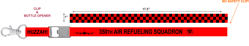 350 ARS Red/Black Lanyard