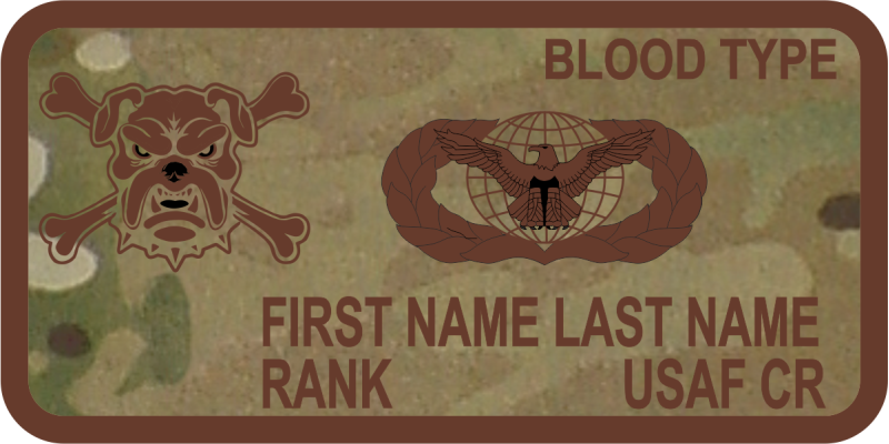 621 CRS Bulldog OCP Name Tag