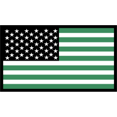 Image for 2 ARS Green/White/Black American Flag Patch