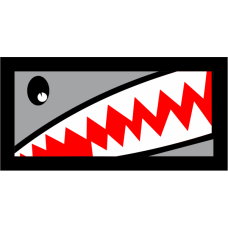 Image for 305 BG Gray with Shark Teeth Full Flak Eater Color Pocket Tab