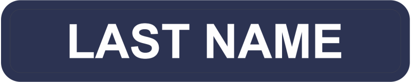 Last Name Navy Name Tape 
