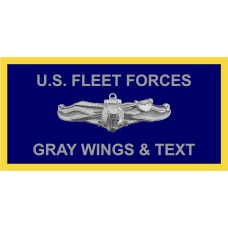 Image for US Fleet Forces Command Navy, Yellow Border Name Tag