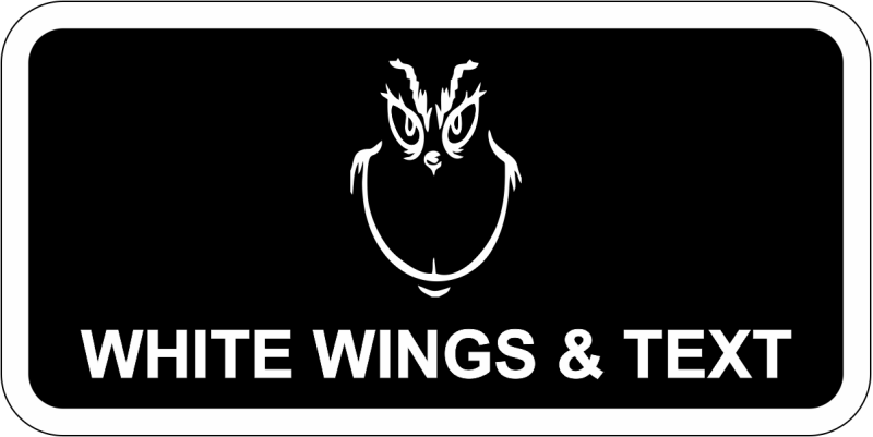 USAF AMMOS Owl Black Name Tag