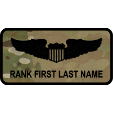 Image for OCP Black Border, Wings & Text Name Tag