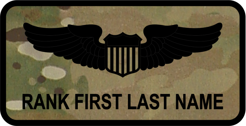 OCP Black Border, Wings & Text Name Tag 