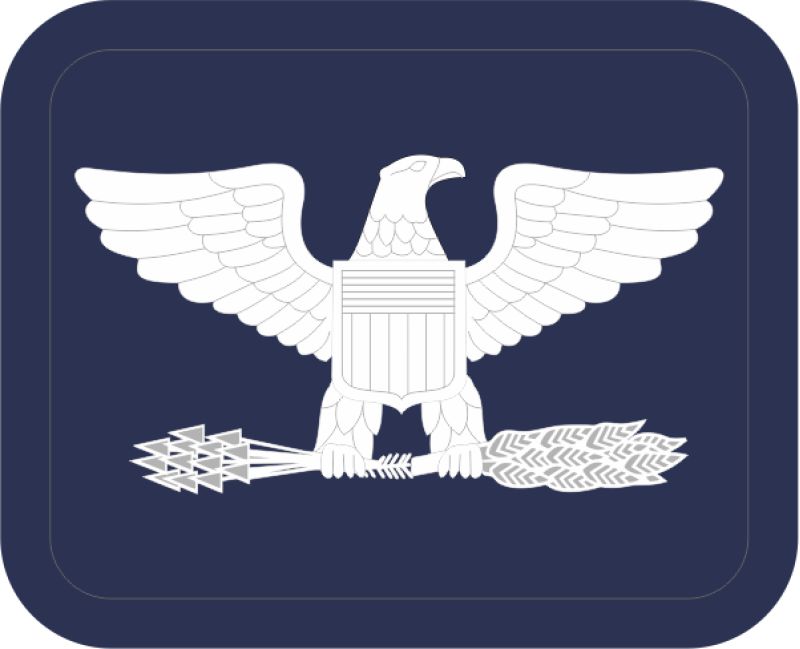 Right Facing Colonel Navy Occupational Device