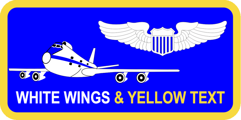 1 ACCS E-4B Blue Name Tag 