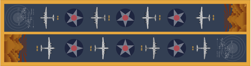 45 RS 2025 AF Ball Flight Scarf, Offutt AFB