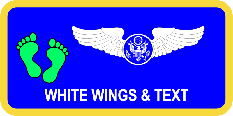 301 RQS Green Feet Name Tag