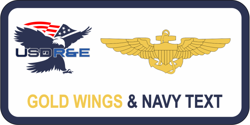 USD R&E White Name Tag