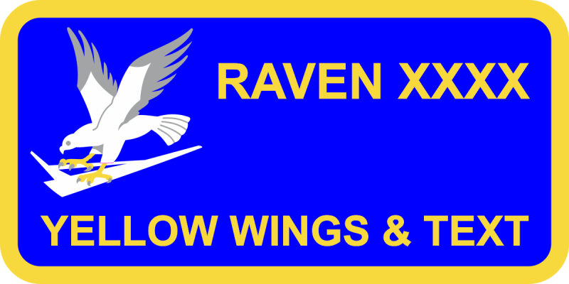 Security Forces Phoenix Raven Blue Name Tag