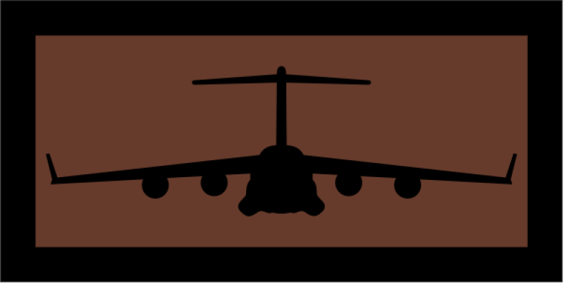 C-17 Brown with Black Border Pocket Tab