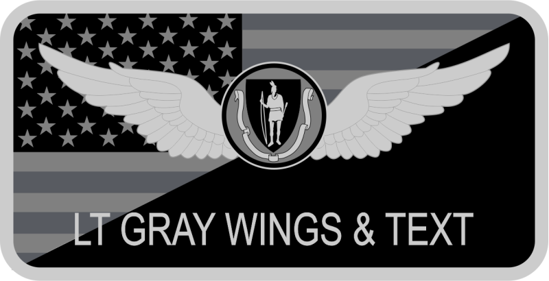 MA State Police Gray Wings Name Tag 