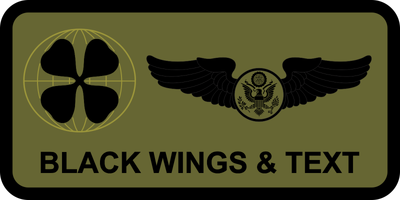 AFSOC Clover In Front of Globe Name Tag