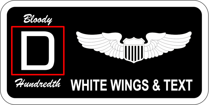 100 ARW Bloody D Name Tag