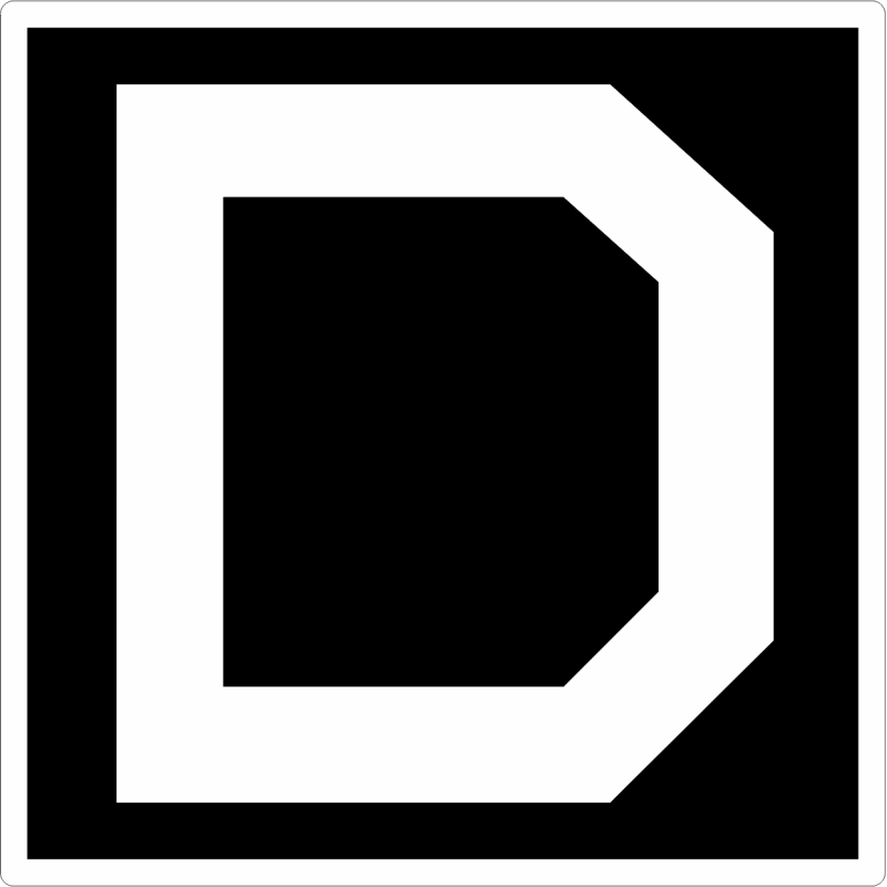 351 ARS Black & White "D" Patch 4"