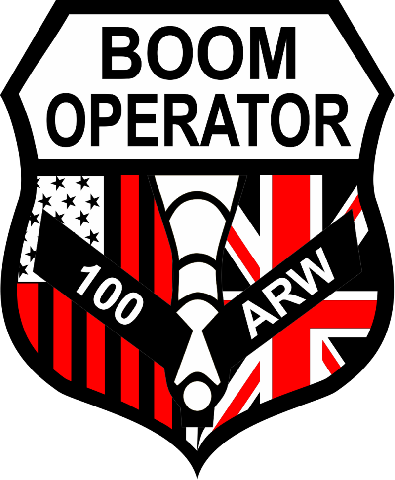 100 ARW Boom Operator Black/White/Red Patch