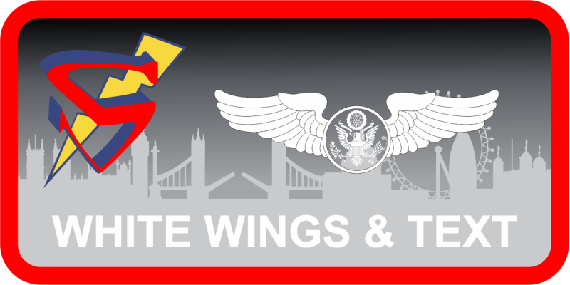 488 IS London Skyline Name Tag