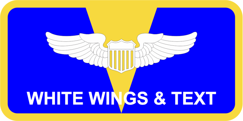 86 OG Yellow V Name Tag 