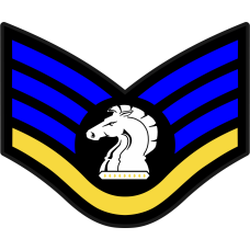 Image for 86 OSS SSGT Rank Blue/Yellow/Black/White Patch