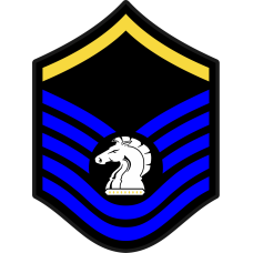 Image for 86 OSS MSGT Rank Blue/Yellow/Black/White Patch