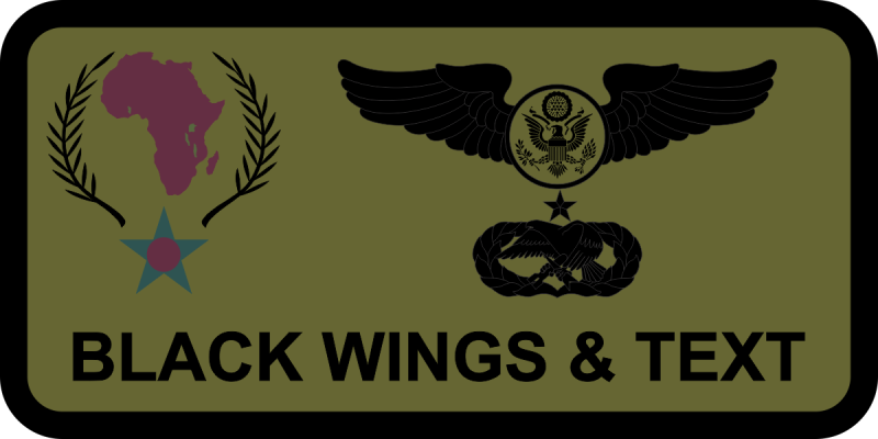 USAF Africa Name Tag 