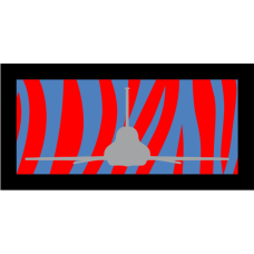 Image for Det 24 Blue/Red Stripes Gray T-38 Aircraft Pocket Tab