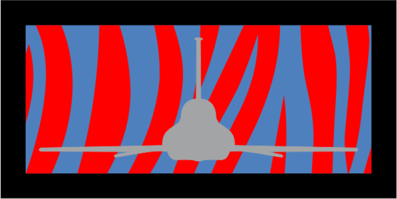 Det 24 Blue/Red Stripes Gray T-38 Aircraft Pocket Tab