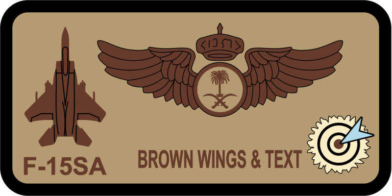 King Faisal AB 29 SQ with Bullseye Logo Name Tag 