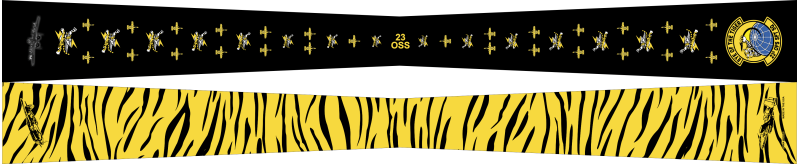 23 OSS Black & Yellow Flight Scarf 