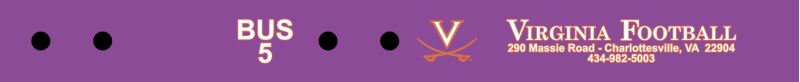U of Virginia Football Bus 5 Purple Bag Tag