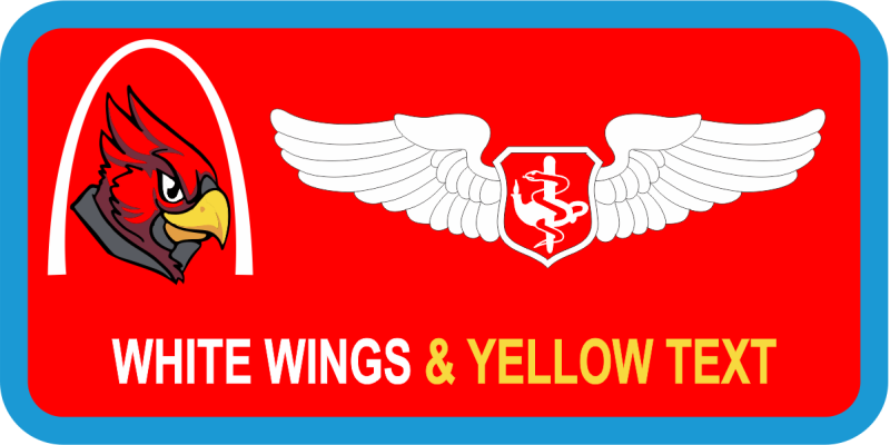 375 AES Cardinal Red Name Tag